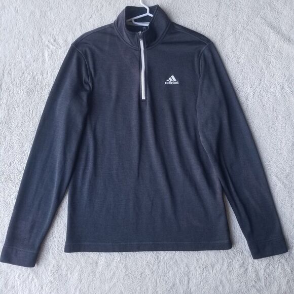 Adidas Golf Quarter Zip Sweatshirt Men's S Dark Grey Sports Performance - Picture 1 of 9
